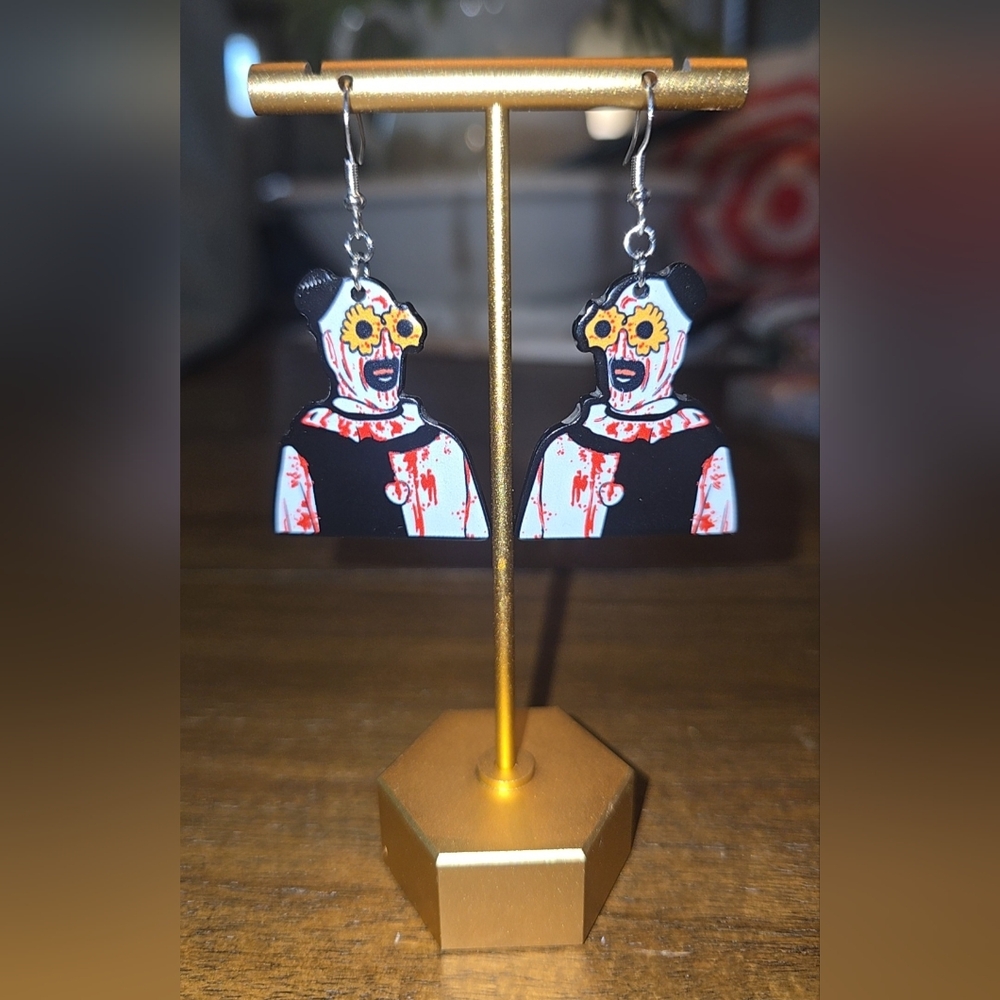 Art The Clown Terrifier Acrylic Earrings